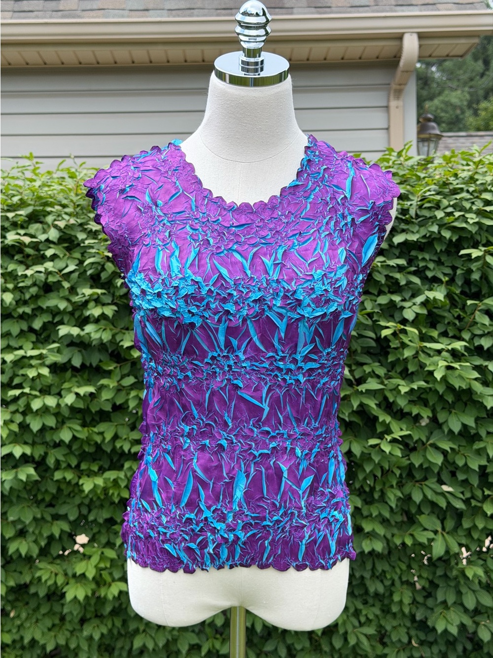 Vintage Y2K Origami Magic Crinkle Top Fairy Grunge Mermaid Rave Scene‎ OSFM